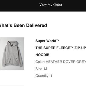 Super World™ Aritzia 
THE SUPER FLEECE™ ZIP-UP HOODIE